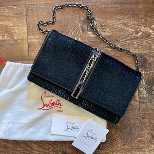 Christian Louboutin Rare Catalina Clutch in Astrakan Pony